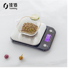 佳佰 0.1克高精准厨房电子秤 不锈钢厨房秤 可充电USB精准烘焙秤 食物称 1g-5kg 茶叶药材
