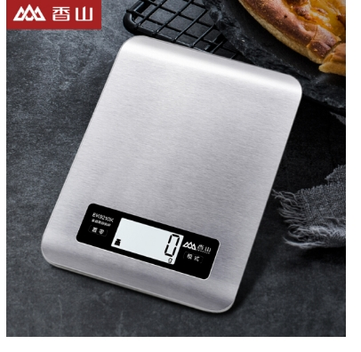 香山 厨房秤 精准家用电子秤烘焙称1克称蛋糕电子小秤 不锈钢面板EK9210K（金属银）