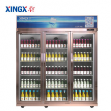 星星（XINGX）三开门冷藏展示柜 饮料陈列柜 超市三门冰箱冰柜商用立式保鲜柜冷柜LSC-1218Y