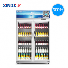  星星（XINGX）600升商用冰柜 双门保鲜展示柜 立式冷藏柜 冰箱饮料柜大冷柜冷藏陈列柜