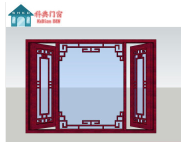 科典门窗阳光房3D效果图制作 别墅室外整体设计 专业设计铝合金门窗 阳光房 异型门窗3D效果图-1樘