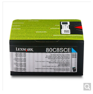 利盟(Lexmark)80C8SCE 青色粉盒(适用CX310/410/510)约2000页