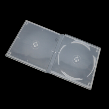 晨好 特厚双面光盘盒 方形光盘盒子 透明 可插封面 cd dvd碟片收纳 不易碎 10只装 