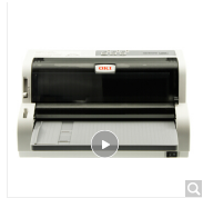 OKI 5200F+ 24针80列营改增平推针式发票打印机 快递单报表连续打印