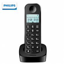 飞利浦（PHILIPS）无绳电话机 无线座机子母机家用办公中文大音量持久待机 DCTG160单机 黑