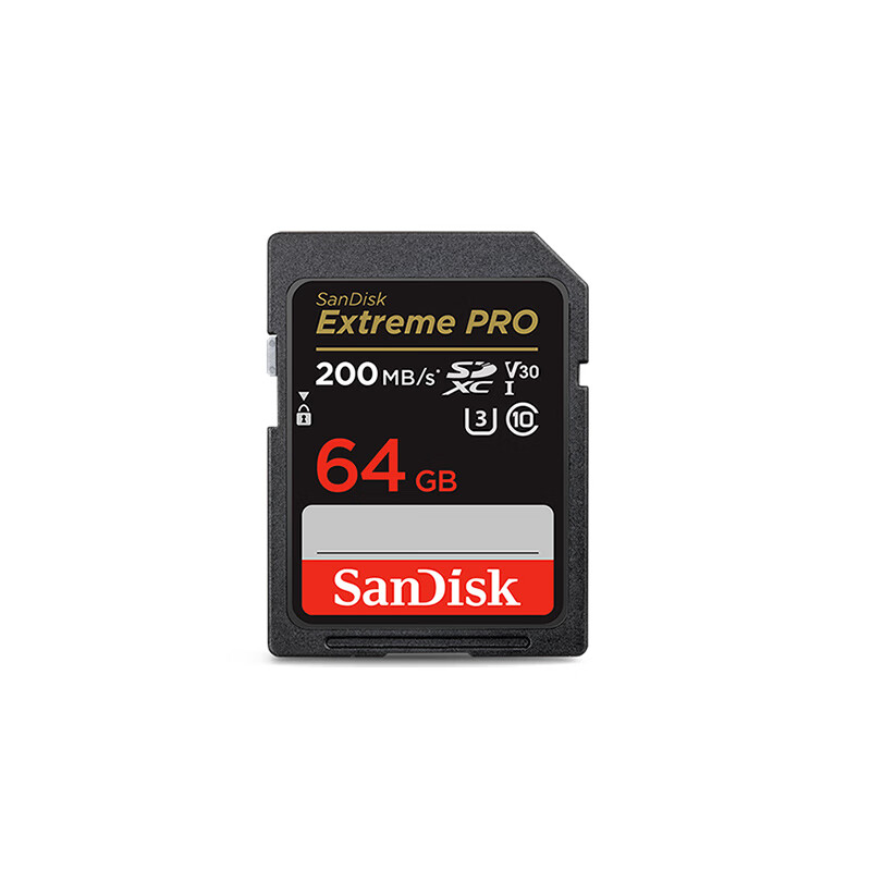  闪迪（SanDisk）64GB SD内存卡 4K读速200MB/s 写速90MB/s