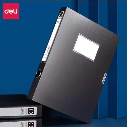 得力(deli)35mm单只装A4粘扣档案盒