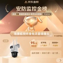 HIKVISION海康威视4G双摄像头免流量室外800万360度全景监控