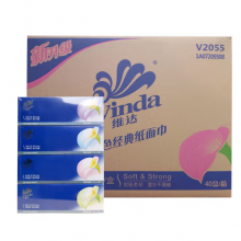 维达（Vinda）抽纸整箱批发硬盒抽纸加厚3层100抽40盒整箱装