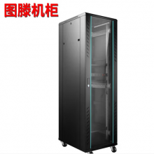 图滕加深款机房网络服务器IDC数据机房加厚机柜高2250宽600深800黑色机柜
