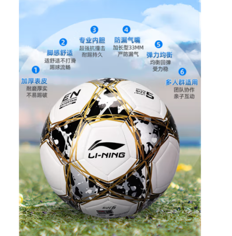 李宁足球5号成人比赛世界杯