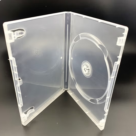光盘盒DVD透明盒正方形可插封面扇形CD收纳盒单PP光盘袋 加长/单面可插封面光盘盒10个/包