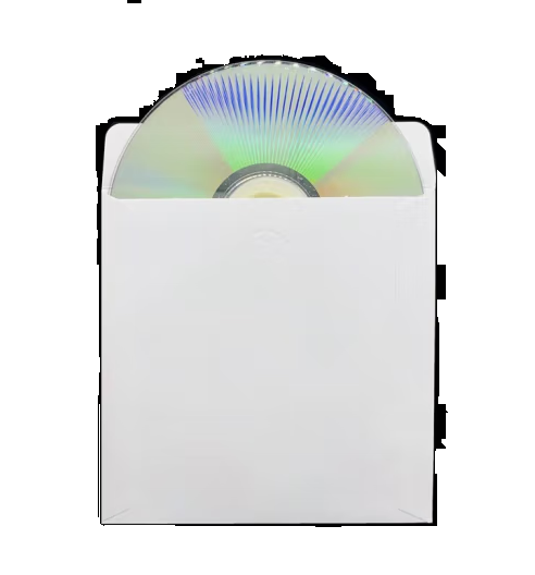 光盘盒DVD透明盒正方形可插封面扇形CD收纳盒单PP光盘袋 纸质光盘袋 100张/包