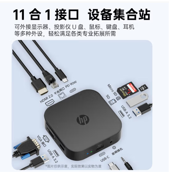 惠普（HP）战66 Type-C扩展坞 USB3.2高速拓展坞
