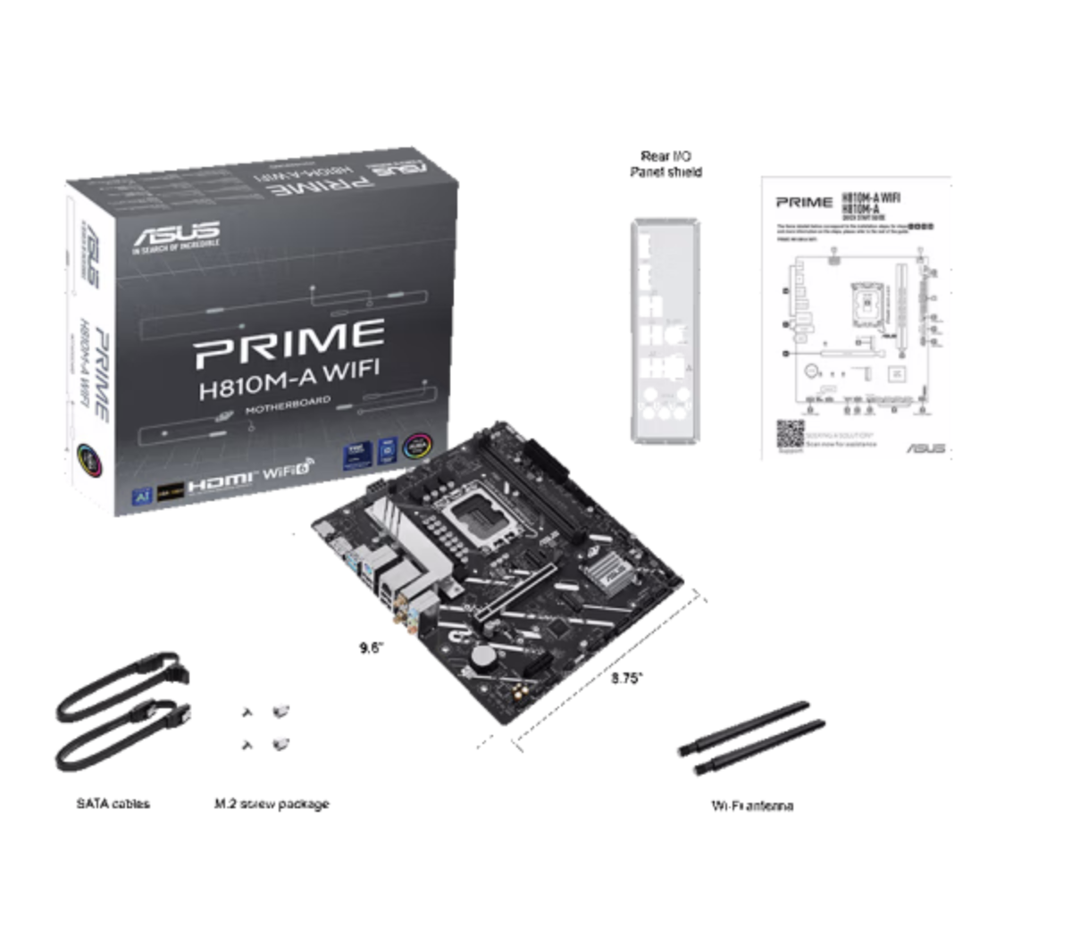 华硕PRIME H810M-A WIFI主板 支持 CPU 245KF/230/225 (Intel