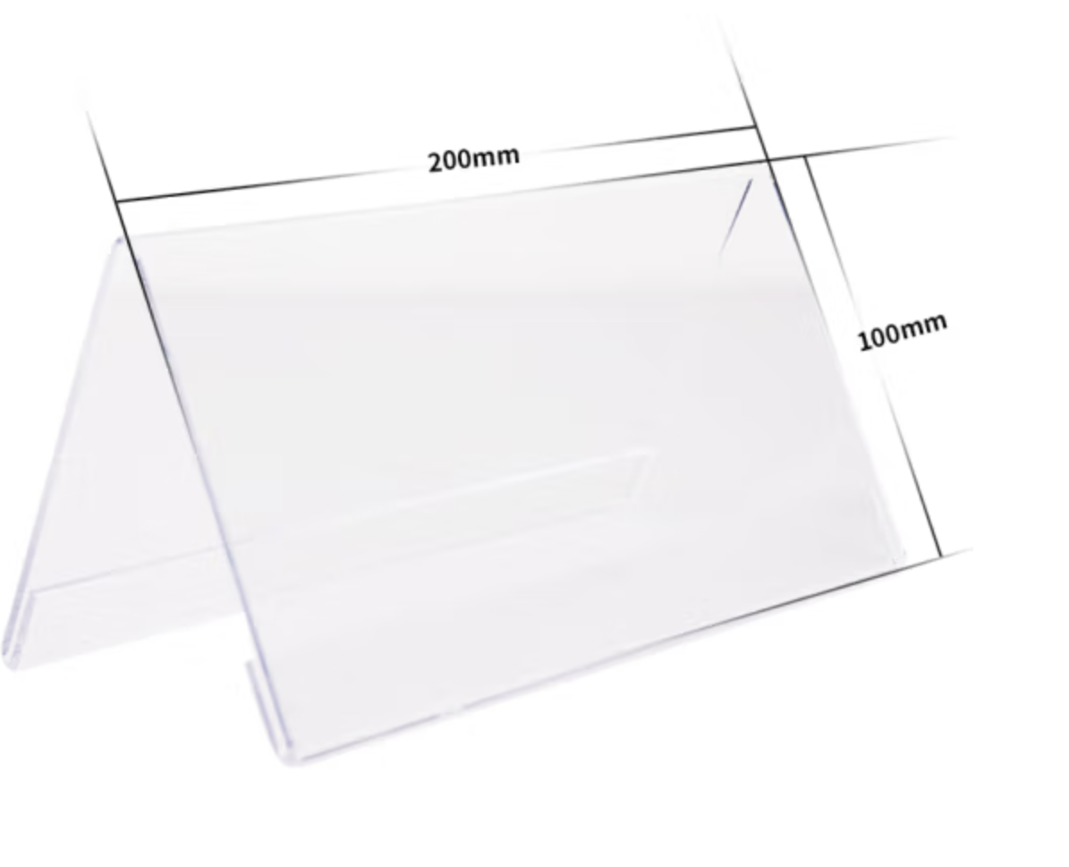 得力(deli)V型200*100mm高档亚克力桌牌