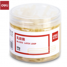 得力(deli)办公耐用弹力乳胶圈/橡皮筋/橡胶圈/牛皮筋 财务用品 办公用品 50g/桶 3212