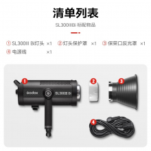 神牛（Godox） SL300WIIIBI三代补光灯LED双色温直播间摄影灯影棚录像短视频常亮柔光灯