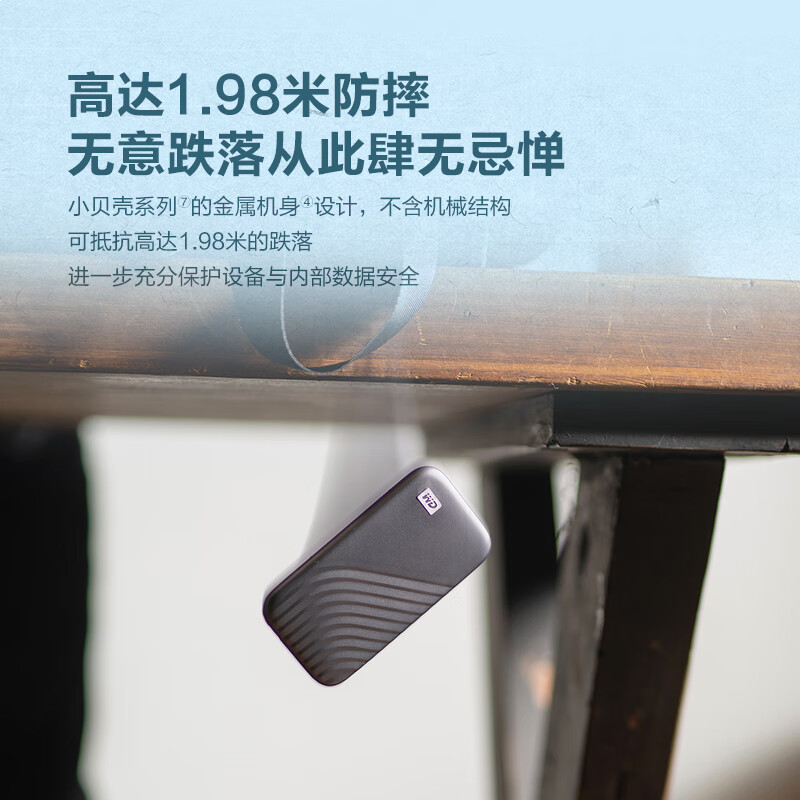西部数据(WD)500GB NVMe 移动固态硬盘（PSSD）My Passport随行SSD ty