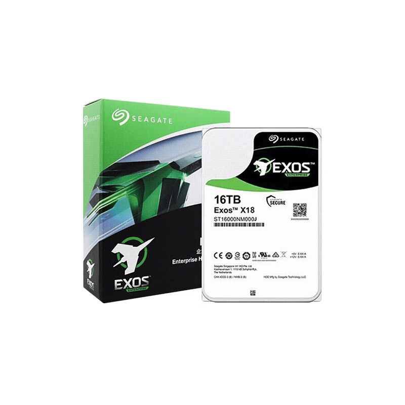 希捷（SEAGATE）企业级硬盘 16TB 256MB 7200RPM CMR垂直 SATA 希捷银