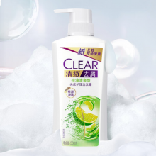清扬（CLEAR）去屑控油清爽洗发水 控油清爽型白瓶柠檬头皮500g 哈兰德球星卡