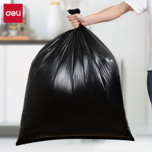 得力（deli）物业大垃圾袋 加厚大容量承重10kg 80*100cm50只 LQ507