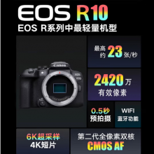 佳能（Canon）EOS R10 轻量 高性能微单相机 4K Vlog视频直播 家用旅游照相机 RF