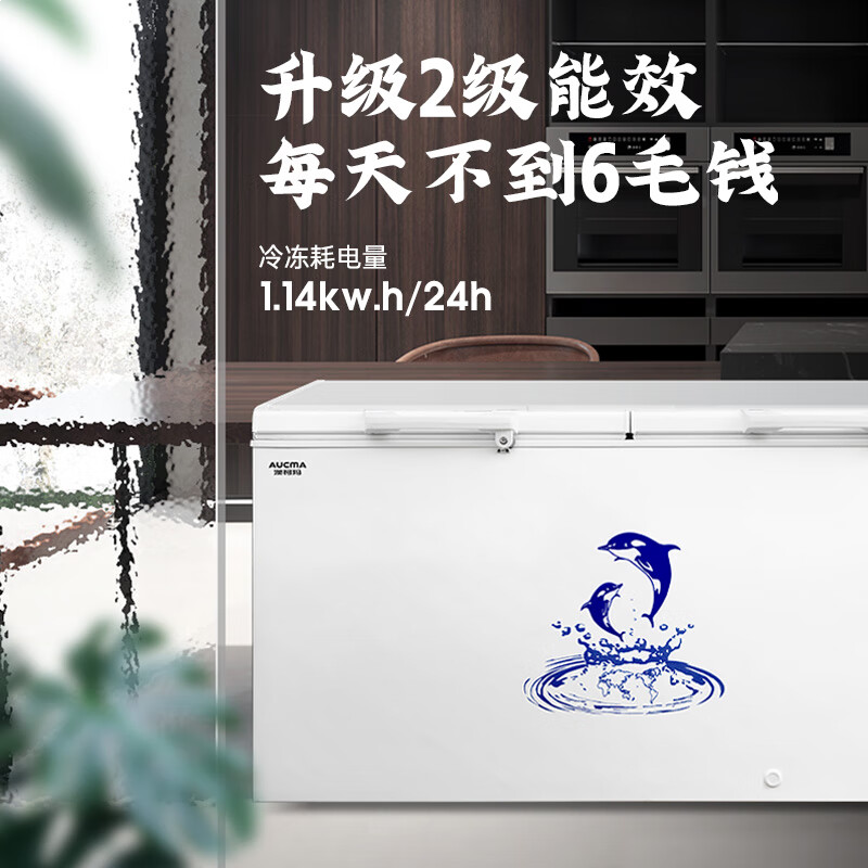 澳柯玛（AUCMA） 430升家用冰柜 商用大容量超低温冷柜