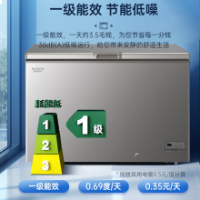澳柯玛（AUCMA）300升家用冰柜减霜大容量冷柜-34℃超低温电子控温卧式冰箱 
