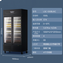 澳柯玛（AUCMA）双门风循环饮料展示柜