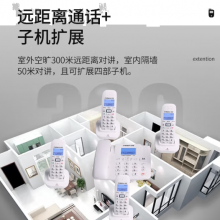 中诺（CHINO-E） W128无绳插卡电话机子母机一拖四