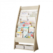 国产报刊架书报架木质资料架落地报纸架立式杂志架宣传单页置物展示架#708原木色