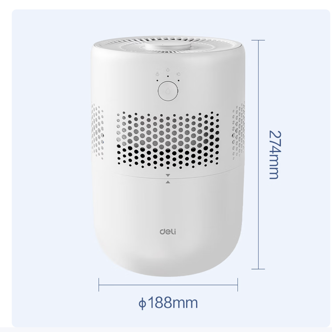 得力（deli）加湿器无雾轻音除菌桌面大容量
