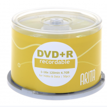 铼德(ARITA) e时代系列 DVD+R 16速4.7G 空白光盘/光碟/刻录盘 桶装50片