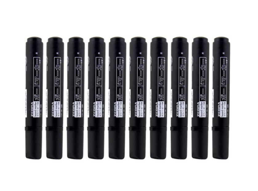 斑马牌（ZEBRA）YYR1 白板笔 可擦易擦办公会议 黑色 2.0-2.6MM 