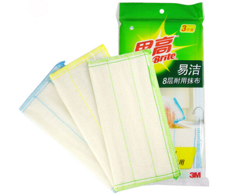 3M 思高易洁8层耐用抹布3片装