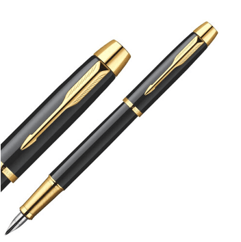 派克（PARKER）IM 纯黑丽雅金夹钢笔  单支装