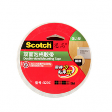 思高（Scotch）320C 双面泡棉胶带(强力型)12mm*5.5m 1卷/袋